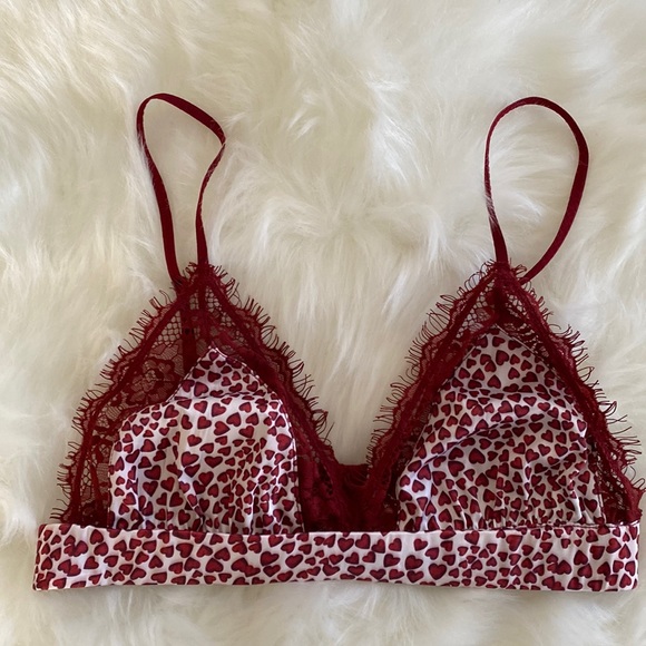 ANINE Bing Holly Heart Silk Bralette - Picture 2 of 11